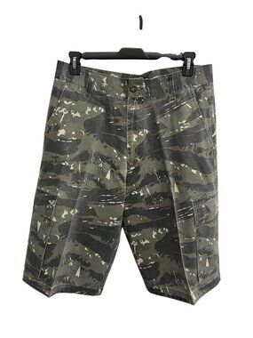 Access 38 Mens Green Black Camo Cargo Shorts Outdoor Forestcore Naturecore